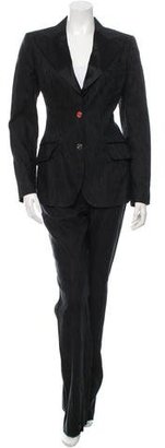 Dolce & Gabbana Silk-Trimmed Jacquard Pant Suit