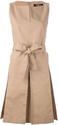 Paule Ka tie-waist sleeveless dress - women - Cotton/Cupro - 42