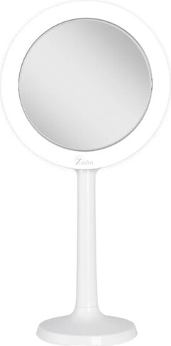 Zadro Hudson Lighted Round Makeup Mirror With Magnification & Suction Cup Whit 8X/1X - LPSCVAR18 Womens