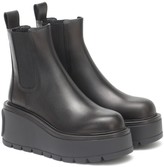 Thumbnail for your product : Valentino Garavani Uniqueform leather platform ankle boots
