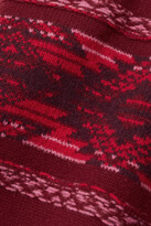 Thumbnail for your product : Etoile Isabel Marant Avril Jacquard-knit Merino Wool-blend Sweater - Burgundy