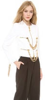 Thumbnail for your product : Moschino Zip Front Chain Jacket