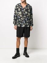 Thumbnail for your product : Christian Pellizzari Palm Tree Print Collarless Shirt