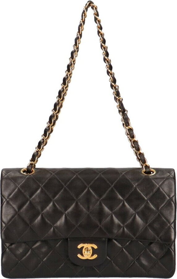 Pre-owned Chanel 2007 Mini Classic Flap Shoulder Bag In Black