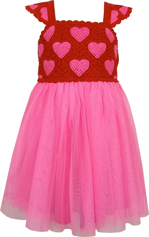 Zunie Kids' Butterfly Knit Bodice Tutu Dress