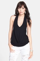 Thumbnail for your product : ASTR Drape Front Halter Tank