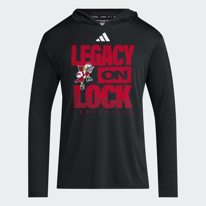 adidas Louisville Cardinals 2026 Legacy On Lock March Madness D4T Long Sleeve Hoodie