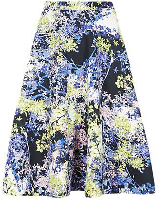 Marks and Spencer M&s Collection Scuba Floral A-Line Skirt