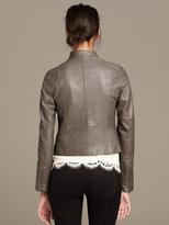 Thumbnail for your product : Banana Republic Quilted Taupe Leather Moto Jacket