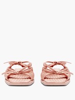 Thumbnail for your product : Carlotha Ray Adele Bow-tie Satin Sandals - Pink