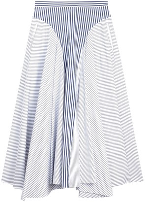 Adam Lippes Striped Cotton Poplin Skirt