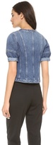 Thumbnail for your product : Alice + Olivia Palm Cropped Box Denim Jacket