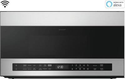 Sharp 29.88" 1.9 cu ft. 1000 - Watt Smart Recirculating Over-The-Range Microwave with Sensor Cooking