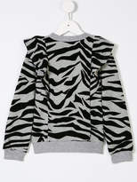 Thumbnail for your product : Kenzo Kids animal print frill cardigan