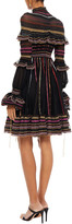 Thumbnail for your product : Alexander McQueen Ruffled Metallic Crochet-knit Silk-blend Dress