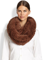 Thumbnail for your product : Annabelle New York Woven Rabbit Fur Infinity Scarf/Camel