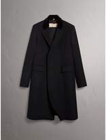 Thumbnail for your product : Burberry Velvet Collar Wool Cashmere Blend Riding Coat