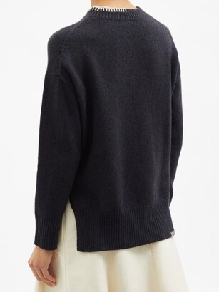 REJINA PYO Sloane Regenerated Cashmere-blend Sweater - Navy