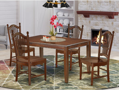 Alcott Hill Vikki 5 - Piece Solid Wood Dining Set