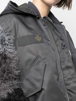 Thumbnail for your product : Mr & Mrs Italy Feather Sleeve Bomber Jacket