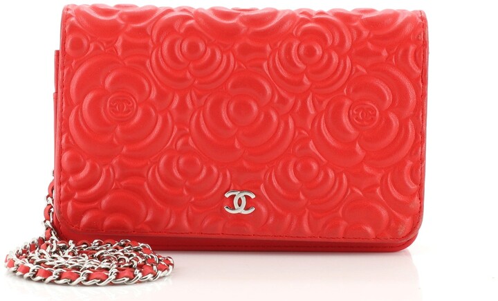 Chanel Wallet on Chain Camellia Lambskin - ShopStyle