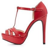 Thumbnail for your product : Charlotte Russe T-Strap Platform Heels