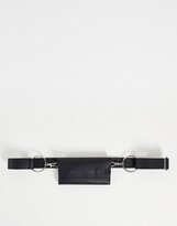 Thumbnail for your product : NA-KD wide pocket belt in black