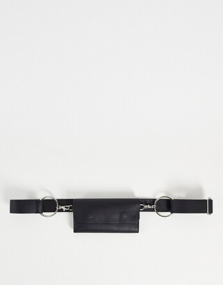 NA-KD wide pocket belt in black