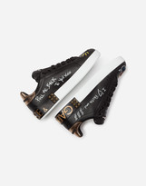 Thumbnail for your product : Dolce & Gabbana Portofino Sneakers In Printed Nappa Calfskin With Patch And Applications