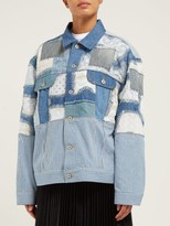 Thumbnail for your product : Junya Watanabe Patchwork Denim And Lace Jacket - Blue Multi