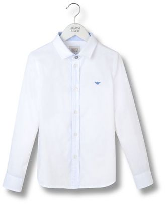 Armani Junior Shirt In Cotton Poplin