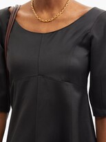 Thumbnail for your product : Totême Scoop-neck Structured Slubbed-twill Top - Black