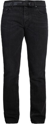 Off-White Faded D-Ring Belted Skinny Jeans - ShopStyle