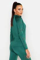 Thumbnail for your product : boohoo Fit Laser Cut Zip Up Gym Jacket