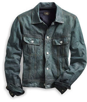 Ralph Lauren Indigo Leather Jacket