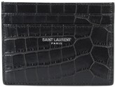 Thumbnail for your product : Saint Laurent Crocodile-Embossed Leather Cardholder