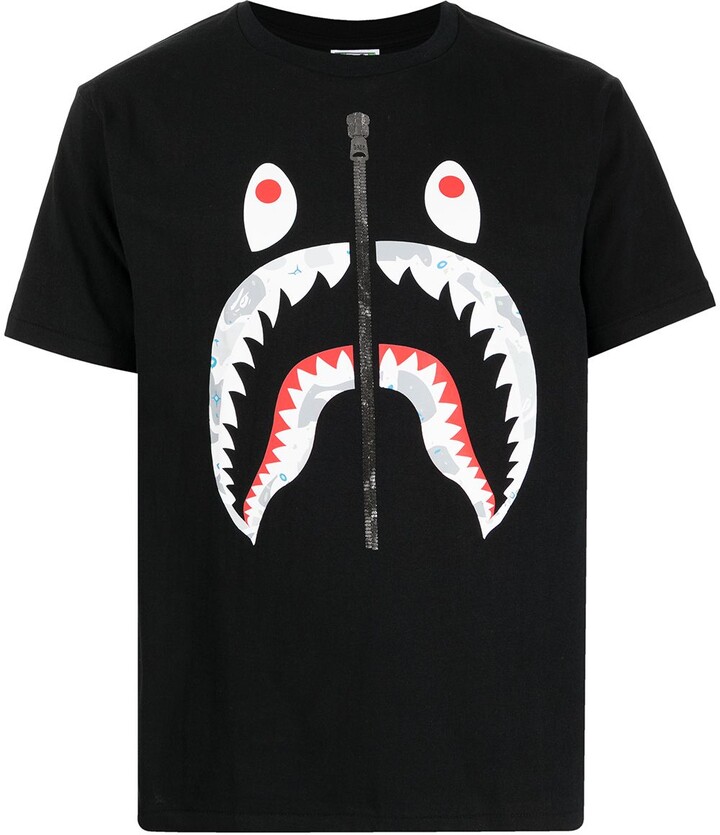 A Bathing Ape Cosmic Camo shark T-shirt - ShopStyle