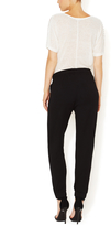 Thumbnail for your product : Metallic Faux-Leather Front Jogger