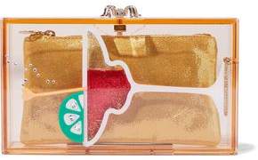 Charlotte Olympia Pandora Cocktail Embellished Perspex Box Clutch
