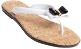 Thumbnail for your product : Ivanka Trump white and black rubber and cork 'Ackley' thong sandals