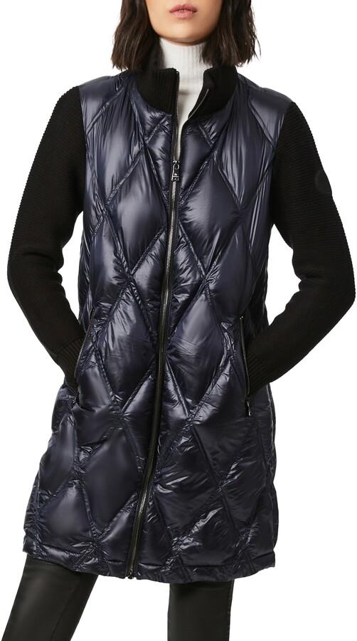 sweater sleeve puffer jacket