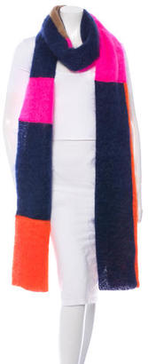 MSGM Paneled Mohair Scarf w/ Tags