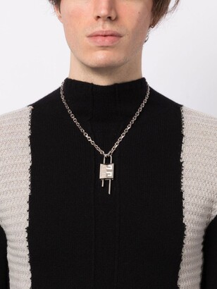 Givenchy Silver-Tone 4G Padlock Necklace - ShopStyle Jewellery