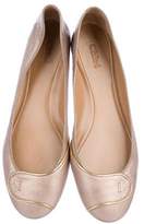 Thumbnail for your product : Chloé Leather Round-Toe Flats