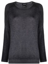 Split-Hem Crewneck Sweater 