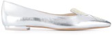 Thumbnail for your product : Sophia Webster Faw metallic ballerina shoes