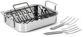 Thumbnail for your product : Calphalon Tri-Ply Stainless Steel 14" Roaster with Rack and Lifters