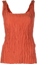 Square-Neck Gathered Tank Top 