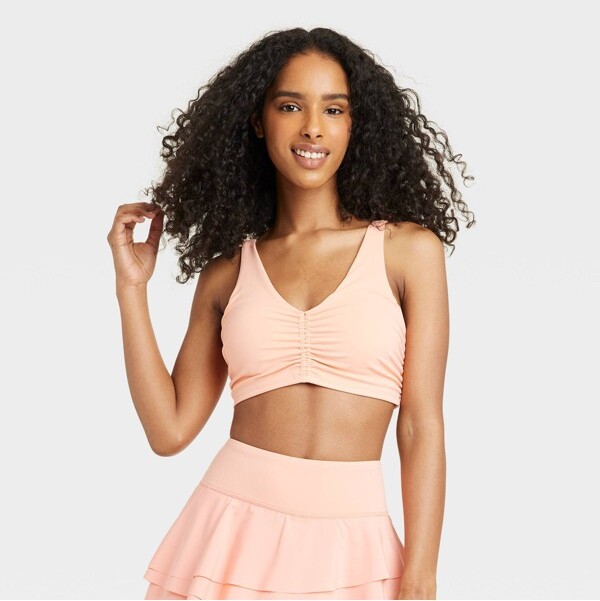 Women's Everyday Soft Light Support Strappy Sports Bra - All In Motion™  Pink 3x : Target