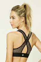 Thumbnail for your product : Forever 21 Medium Impact - Mesh Sports Bra